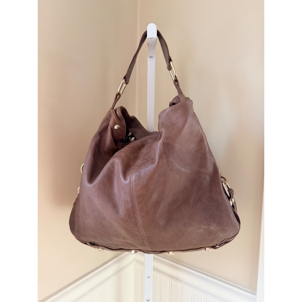 Rebecca Minkoff Brown Nikki Hobo Leather Slouchy Shoulder Bag Large Rare 2008